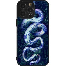 iPhone 14 Pro Max Case Hülle - Silikon schwarz Snake Blue Anaconda