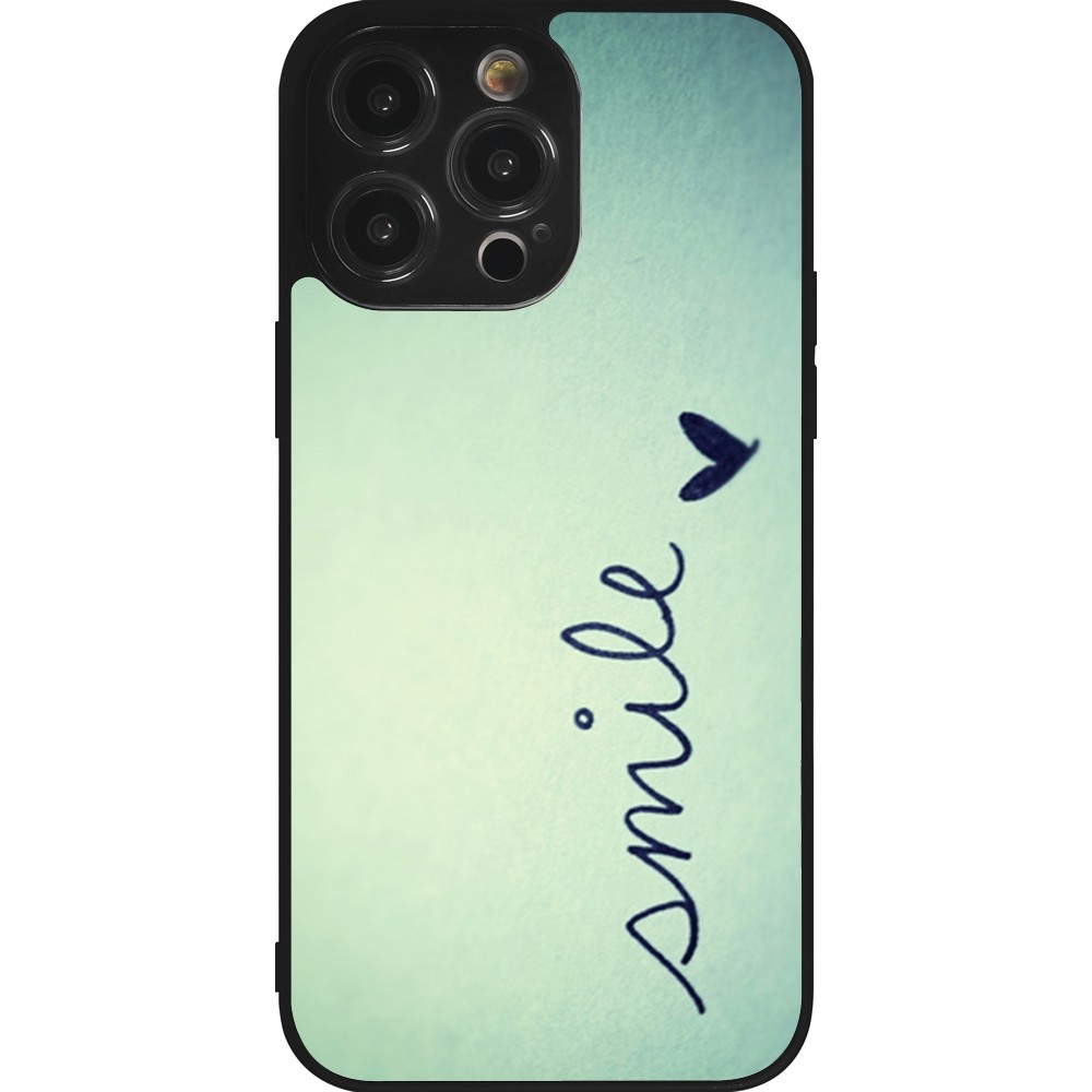 Coque iPhone 14 Pro Max - Silicone rigide noir Smile