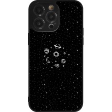Coque iPhone 14 Pro Max - Silicone rigide noir Space Doodle