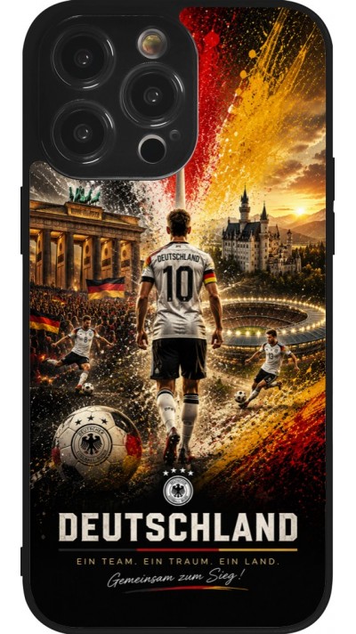 iPhone 14 Pro Max Case Hülle - Silikon schwarz Fussball Deutschland splash 2026