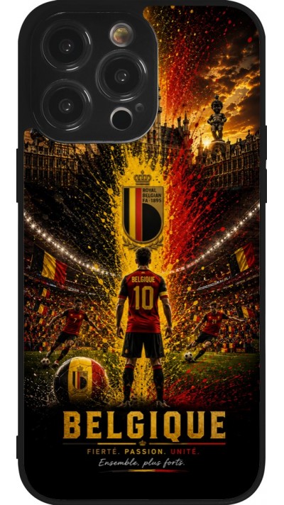 iPhone 14 Pro Max Case Hülle - Silikon schwarz Fussball Belgien splash 2026