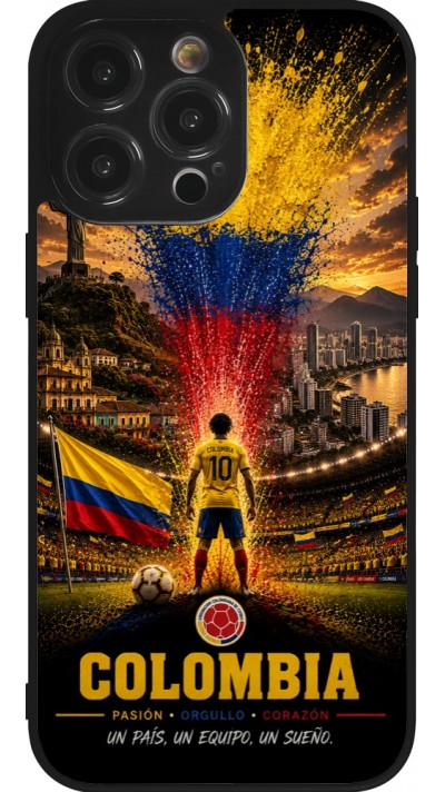 iPhone 14 Pro Max Case Hülle - Silikon schwarz Fussball Kolumbien splash 2026