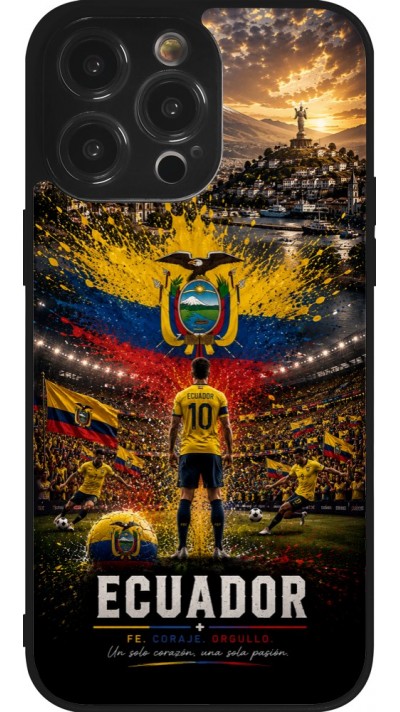 iPhone 14 Pro Max Case Hülle - Silikon schwarz Fussball Ecuador splash 2026