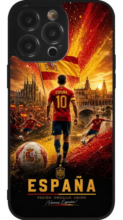 iPhone 14 Pro Max Case Hülle - Silikon schwarz Fussball Espanien splash 2026