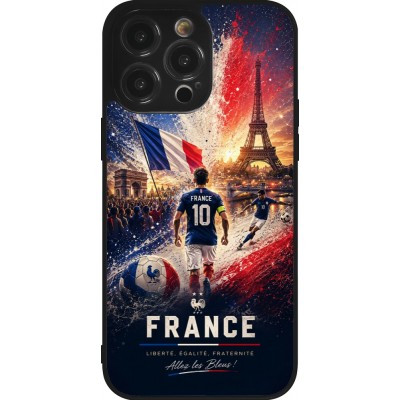iPhone 14 Pro Max Case Hülle - Silikon schwarz Fussball Frankreich splash 2026