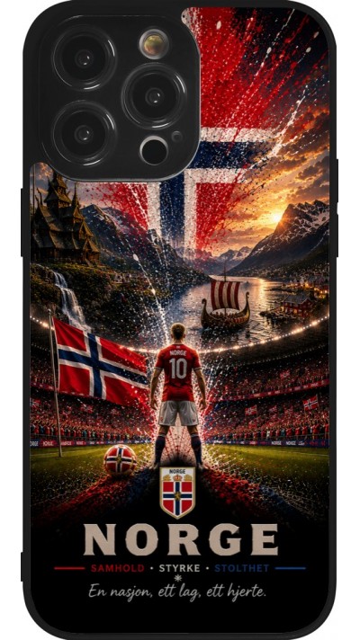 iPhone 14 Pro Max Case Hülle - Silikon schwarz Fussball Norwegen splash 2026