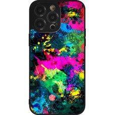 iPhone 14 Pro Max Case Hülle - Silikon schwarz Splash paint