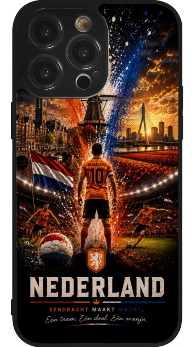 iPhone 14 Pro Max Case Hülle - Silikon schwarz Fussball Niederlande splash 2026