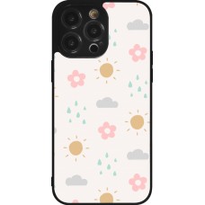 Coque iPhone 14 Pro Max - Silicone rigide noir Spring 23 weather