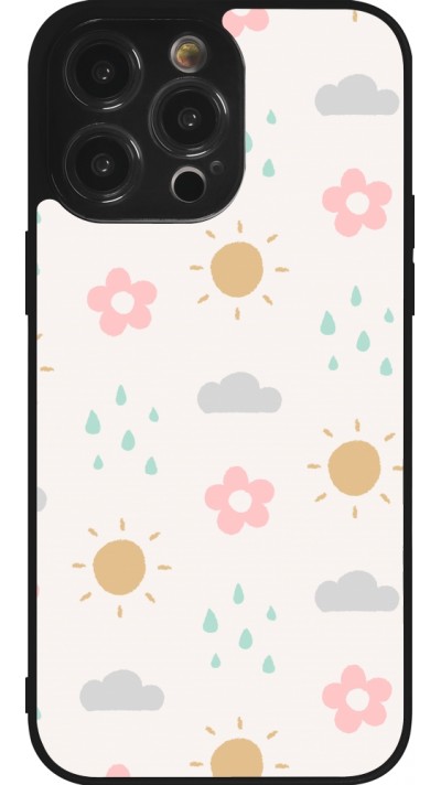Coque iPhone 14 Pro Max - Silicone rigide noir Spring 23 weather