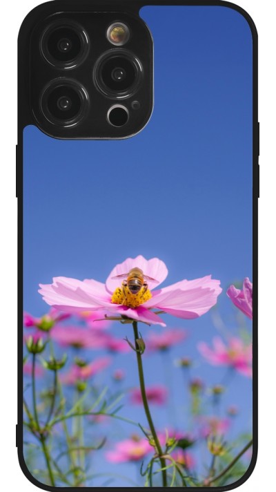 iPhone 14 Pro Max Case Hülle - Silikon schwarz Bee on a flower Spring 2026