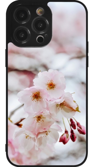 iPhone 14 Pro Max Case Hülle - Silikon schwarz Cherry tree Spring 2026