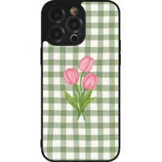 iPhone 14 Pro Max Case Hülle - Silikon schwarz Green vichy tulips Spring 2026