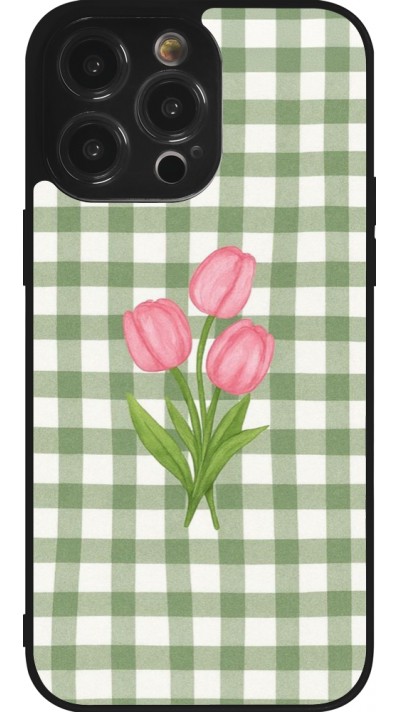 iPhone 14 Pro Max Case Hülle - Silikon schwarz Green vichy tulips Spring 2026