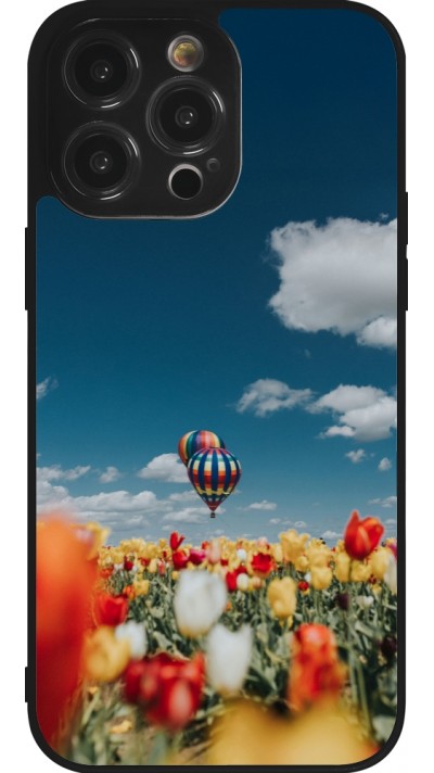 iPhone 14 Pro Max Case Hülle - Silikon schwarz Hot air balloon Spring 2026