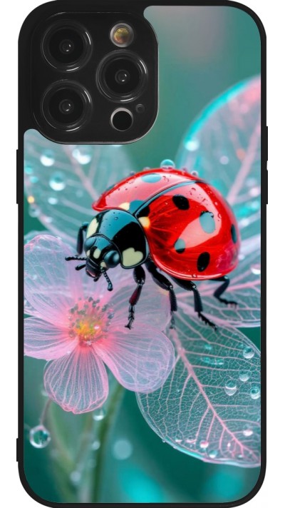 iPhone 14 Pro Max Case Hülle - Silikon schwarz Ladybird in bloom Spring 2026