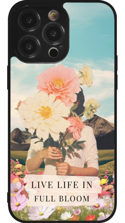 iPhone 14 Pro Max Case Hülle - Silikon schwarz Live life in full moon Spring 2026