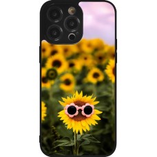iPhone 14 Pro Max Case Hülle - Silikon schwarz Sunflower with glasses Spring 2026