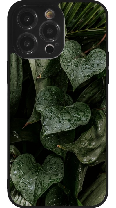 Coque iPhone 14 Pro Max - Silicone rigide noir Spring 23 fresh plants