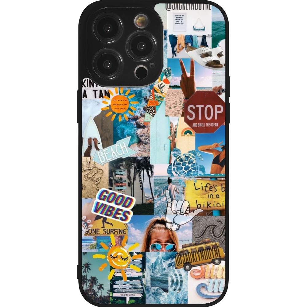 Coque iPhone 14 Pro Max - Silicone rigide noir Summer 2021 15