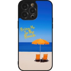 Coque iPhone 14 Pro Max - Silicone rigide noir Summer 2025 Bring me to the beach