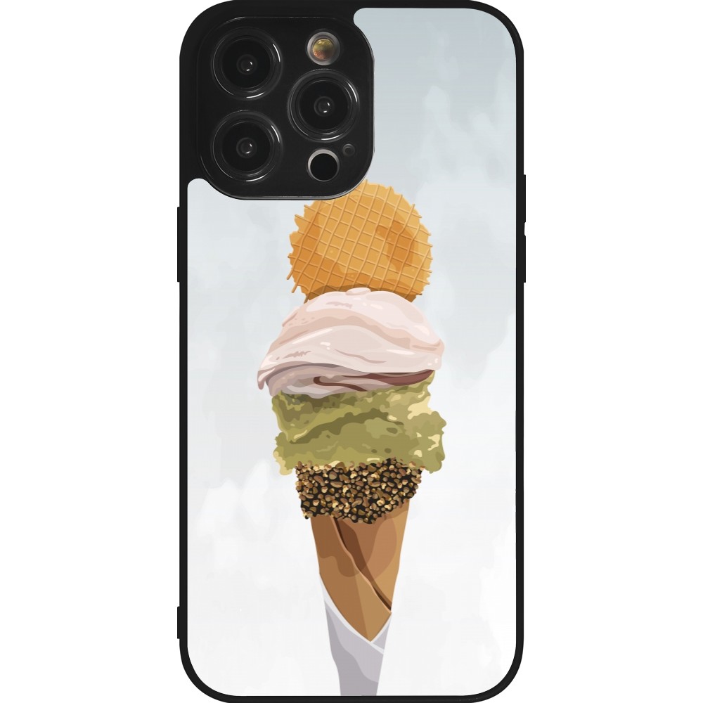 Coque iPhone 14 Pro Max - Silicone rigide noir Summer 2025 Cornet