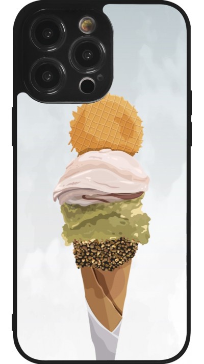 Coque iPhone 14 Pro Max - Silicone rigide noir Summer 2025 Cornet