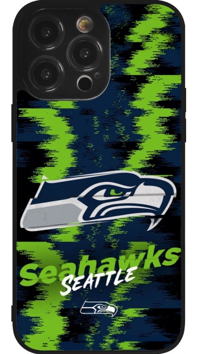 Coque iPhone 14 Pro Max - Silicone rigide noir Super Bowl 26 Seattle 2