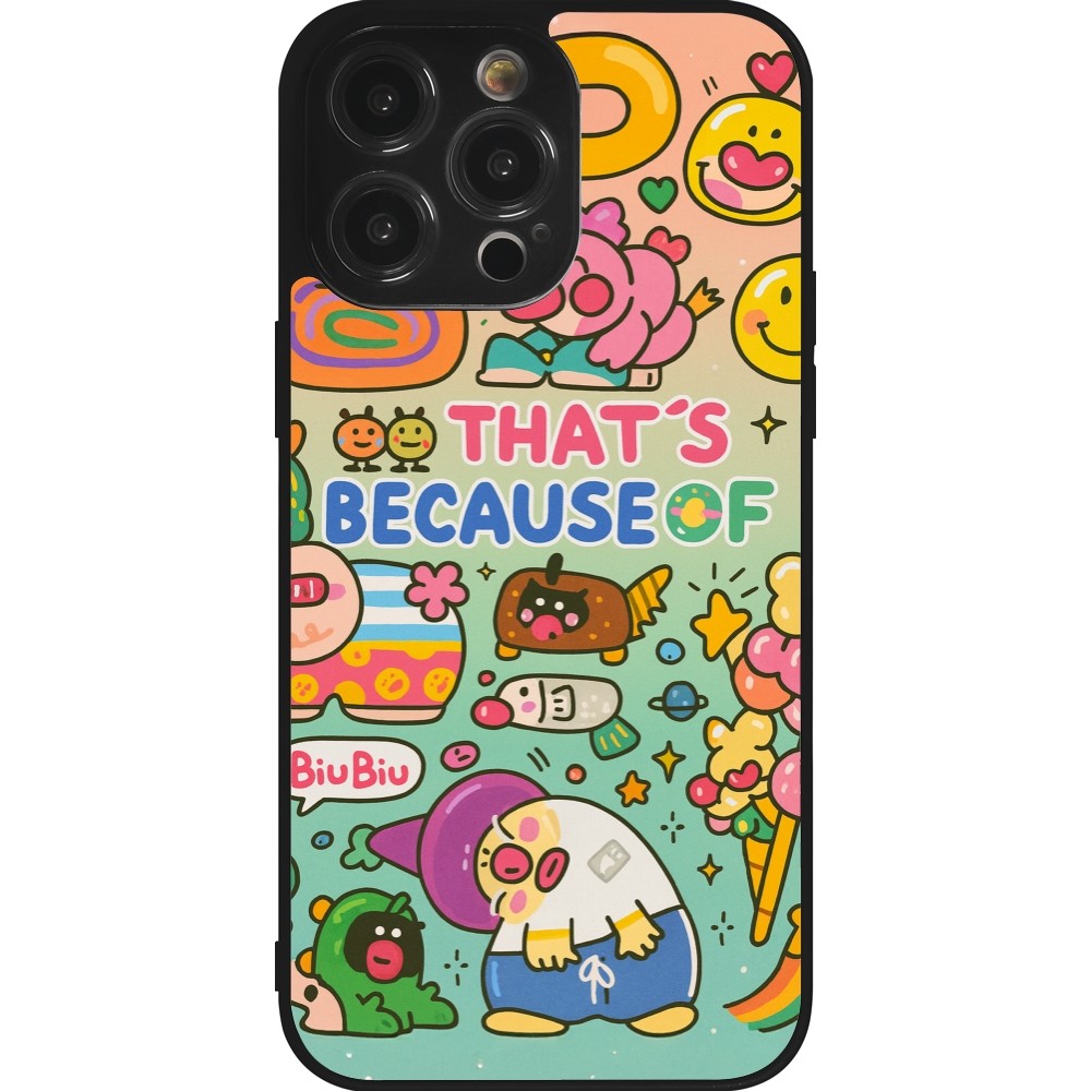 Coque iPhone 14 Pro Max - Silicone rigide noir Thats beacause of