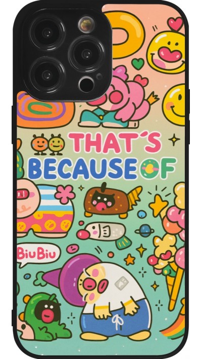 Coque iPhone 14 Pro Max - Silicone rigide noir Thats beacause of