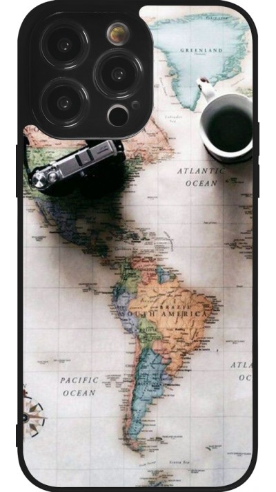 Coque iPhone 14 Pro Max - Silicone rigide noir Travel 01