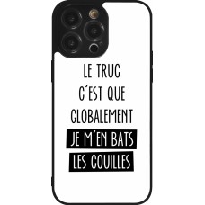 Coque iPhone 14 Pro Max - Silicone rigide noir Le truc globalement bats les couilles