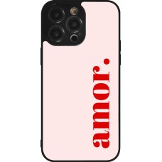 iPhone 14 Pro Max Case Hülle - Silikon schwarz Valentine 2024 amor