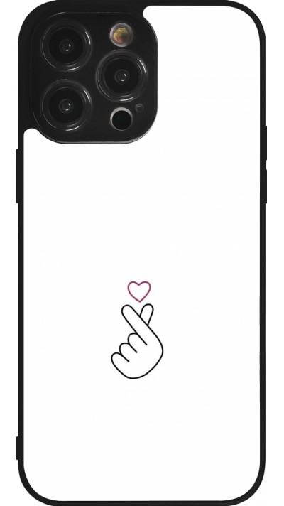 Coque iPhone 14 Pro Max - Silicone rigide noir Valentine 2024 heart by Millennials