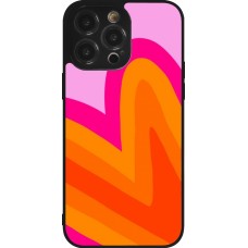 iPhone 14 Pro Max Case Hülle - Silikon schwarz Valentine 2024 heart gradient