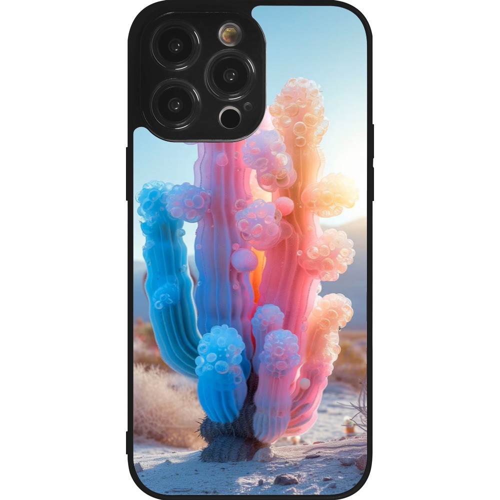 iPhone 14 Pro Max Case Hülle - Silikon schwarz Artificial vegetation 2025