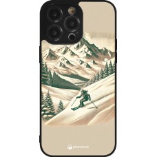 iPhone 14 Pro Max Case Hülle - Silikon schwarz Vintage Skiberg