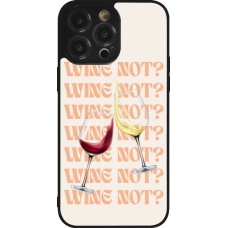 iPhone 14 Pro Max Case Hülle - Silikon schwarz Wine not