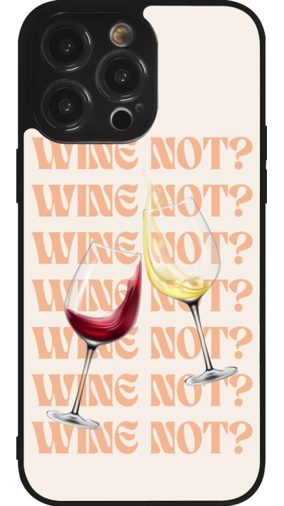 Coque iPhone 14 Pro Max - Silicone rigide noir Wine not