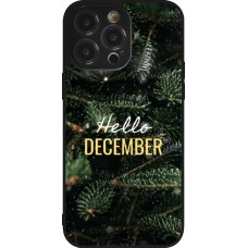 Coque iPhone 14 Pro Max - Silicone rigide noir Winter 25 Winter hello december