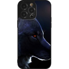 Coque iPhone 14 Pro Max - Silicone rigide noir Wolf Shape
