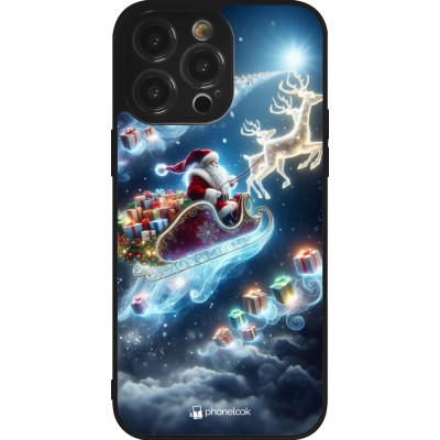 iPhone 14 Pro Max Case Hülle - Silikon schwarz Weihnachten 2023 Verzauberter Weihnachtsmann