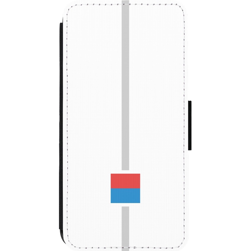 iPhone 14 Pro Max Case Hülle - Wallet schwarz Kanton TI weiss
