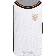 iPhone 14 Pro Max Case Hülle - Wallet schwarz Deutschland 2022 personalisierbares Fußballtrikot