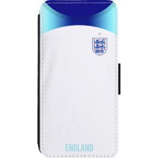 iPhone 14 Pro Max Case Hülle - Wallet schwarz England 2022 personalisierbares Fußballtrikot