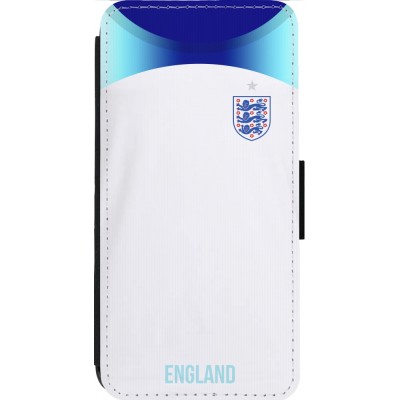 iPhone 14 Pro Max Case Hülle - Wallet schwarz England 2022 personalisierbares Fußballtrikot