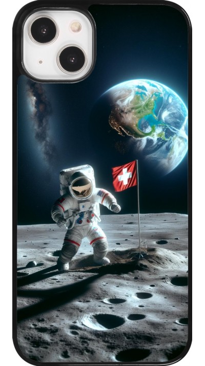 Coque iPhone 14 Plus - Astro Suisse sur lune