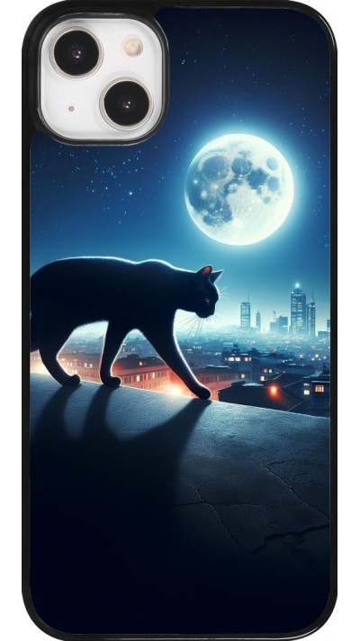 iPhone 14 Plus Case Hülle - Schwarze Katze unter dem Vollmond