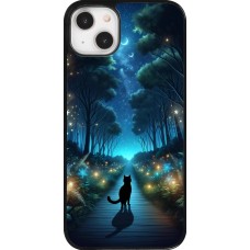 iPhone 14 Plus Case Hülle - Schwarze Katze Spaziergang