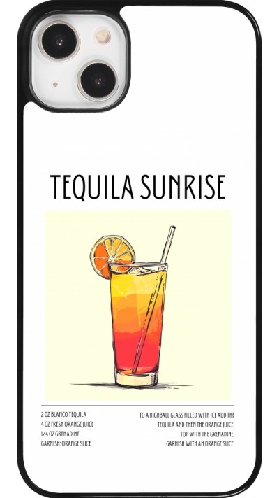 Coque iPhone 14 Plus - Cocktail recette Tequila Sunrise